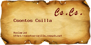 Csontos Csilla névjegykártya