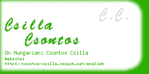 csilla csontos business card